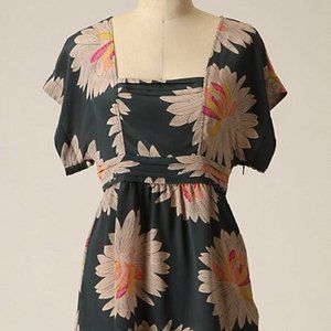 Anthropologie Odille Plum Flower Tunic, 0